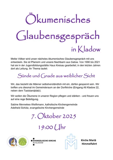 Plakat für Glaubensgespräch