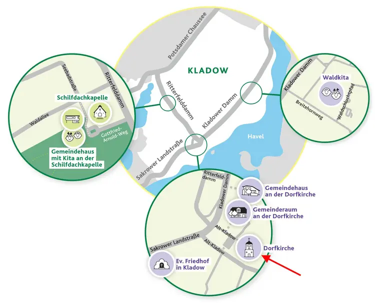 Lageplan Dorfkirche